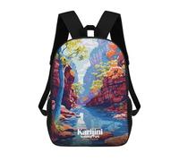 sinyumoney Karijini National Park Australia Illustration Sac À Dos Scolaire Pour Filles Et Garçons, Grande Capacité, Léger, Pour Enfants Et Étudiants 17inch