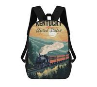 sinyumoney Kentucky Train Sac À Dos Scolaire Pour Enfants Imprimé En 3D, Idéal Pour Les Voyages Et Les Lectures, Pour Les Garçons Et Les Élèves Du Primaire 17inch