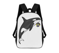 sinyumoney Killer Whale Handball Sac À Dos Scolaire Enfant Tendance Et Décontracté, Sac À Dos Imprimé En 3D Pour Garçon, Grand Sac À Dos 17inch
