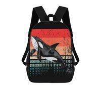sinyumoney Killer Whale Orca Dolphin Sac À Dos Enfant, Cartable Imprimé En 3D Pour Garçons Et Adolescents 17inch