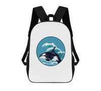 sinyumoney Killer Whale Sac À Dos Scolaire Pour Enfants Imprimé En 3D, Idéal Pour Les Voyages Et Les Livres 17inch