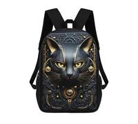 sinyumoney King Golden Mechanic Cat Sacs À Dos Imprimés En 3D Pour Enfants 17inch Sacs À Dos Tendance Et Décontractés Pour La Journée, Sacs De Voyage, Sacs À Dos D'extérieur Pour Garçons Et Filles