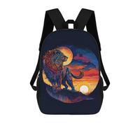 sinyumoney King Lion Sac À Dos Scolaire Pour Filles Et Garçons, Avec Poche, Sac À Dos Tendance Pour Enfants 17inch