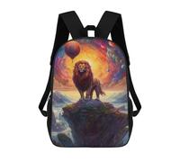 sinyumoney King Lion Sacs À Dos Scolaires Pour Garçons Et Filles, Sacs À Dos Décontractés Pour Le Sport, Sacs À Dos De Grande Capacité Pour L'école Primaire 17inch