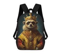 sinyumoney King Meerkat Sacs À Dos Pour Enfants, Cartables, Sacs À Dos Scolaires Imprimés En 3D, Sacs À Dos De Voyage Tendance Pour Enfants (primaire, Collège) 17inch