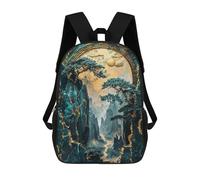 sinyumoney Kintsugi Mountain Realm Sacs À Dos Scolaires Pour Enfants, Sac D'école Imprimé En 3D Pour Garçons, Élèves Du Primaire Et Du Collège 17inch