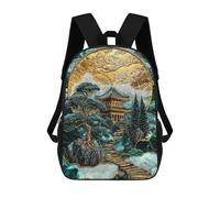 sinyumoney Kintsugi Mountain Shrine Sac À Dos Scolaire Pour Adolescents, Imprimé En 3D, Ajustable, À Poches Tendance, Pour Enfants, Garçons, Filles, Étudiants Et Adolescents 17inch