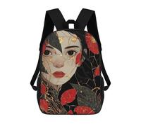 sinyumoney Kintsugi-style Face Sacs À Dos Pour Enfants, Sac À Dos Scolaire Imprimé En 3D Pour Enfants, Sac À Dos De Voyage, Sac À Livres Pour Enfants 17inch Sac D'école