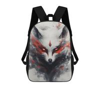 sinyumoney Kitsune Fox Painting Sac À Dos Scolaire Pour Filles Et Garçons Avec Poche, Sac À Dos Tendance Pour Enfants 17inch