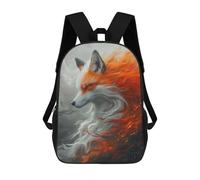 sinyumoney Kitsune Red Fox Sac À Dos Scolaire Pour Enfants, 43 Cm (17 Pouces), Imprimé En 3D, Pour Garçons, Élèves Du Primaire Et Du Collège