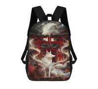 sinyumoney Kitsune Spirit Gate Sacs À Dos Pour Enfants 17inch Sac À Dos Scolaire, Sac Imprimé En 3D, Cartable Pour Enfants, Sac De Voyage, Sac À Dos Garçon Fille, Sac D'école Pour Enfants