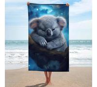 sinyumoney Koala in Moonlit Tree Serviettes De Plage pour Adultes, Légères Et Absorbantes, Idéales pour La Plage, La Piscine Ou Le Bain (130 X 80 Cm).