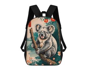 sinyumoney Koala Japanese Art Sac À Dos, Cartable Imprimé En 3D, Sac À Goûter, Sac À Dos De Voyage, Sac À Dos Entre Amis, Sac À Dos Scolaire Pour Filles Et Garçons 17inch