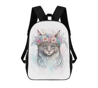 sinyumoney La Perm Watercolor Cat Sac À Dos Scolaire Imperméable, Sac À Dos Professionnel Pour Hommes/femmes 17inch