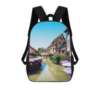 sinyumoney La Petite Venise Sacs À Dos Scolaires Pour Enfants, Sac D'école Tendance, Sac D'école Imprimé En 3D Pour Garçons, Élèves Du Primaire Et Du Collège 17inch