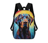 sinyumoney Labrador Dog Stained Glass Sacs À Dos Décontractés Pour Enfants, Sacs D'école Pour Adolescents, Filles Et Garçons, Sacs À Dos Pour Livres 17inch