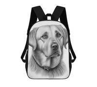 sinyumoney Labrador Drawing Sac À Dos Enfant Fille 3D, Sac D'école, Sac À Dos Pour Tout-petits, Sac À Dos Décontracté, Sac À Livres Tendance 17inch