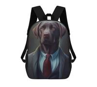 sinyumoney Labrador Retrieve Dog Suit Sac À Dos Enfant, Cartable Imprimé En 3D Pour Garçons Et Adolescents 17inch