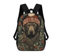 sinyumoney Labrador Retriever Xmas Sacs À Dos Imprimés En 3D Pour Enfants, Sacs D'école Tendance Pour Garçons, Élèves Du Primaire Et Du Collège 17inch