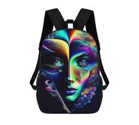 sinyumoney Lady Surreal 06 Sac À Dos Scolaire Imprimé En 3D Pour Garçons Et Filles, Sac À Dos Pour Ordinateur Portable Pour Enfants/étudiants/adultes 17inch