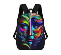 sinyumoney Lady Surreal 10 Sac À Dos Scolaire Enfant Tendance Et Décontracté, Sac À Dos Imprimé En 3D Pour Garçon, Grand Sac À Dos 17inch