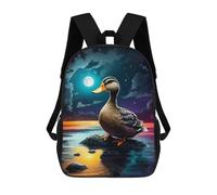 sinyumoney Lake Duck Sac À Dos Enfant Tendance Et Amusant, Sac À Dos Pour Garçons Et Adolescents, Sac D'école Imprimé En 3D Pour Garçons 17inch