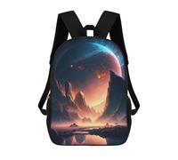 sinyumoney Lake Of Cosmos Landscape Sac À Dos Scolaire Pour Filles Et Garçons, Sac À Dos Avec Poche, Sac À Dos Tendance Pour Enfants 17inch
