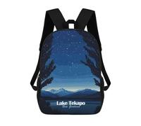 sinyumoney Lake Tekapo Night Sky Sacs À Dos Pour Enfants 17inch Sac À Dos Scolaire, Sac Imprimé En 3D, Cartable Pour Enfants, Sac De Voyage, Sac À Dos Garçon Fille, Sac D'école Pour Enfants
