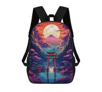sinyumoney Landscape Torii Gate Sunse Sacs À Dos Pour Garçons, Cartables Imprimés En 3D, Sacs À Dos De Voyage Tendance Pour Garçons (primaire, Collège) 17inch