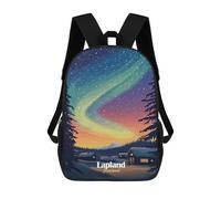 sinyumoney Lapland Aurora Borealis Sac À Dos Scolaire Pour Adolescents, Imprimé En 3D, Ajustable, À Poches Tendance, Pour Enfants, Garçons, Filles, Étudiants Et Adolescents 17inch