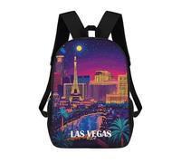 sinyumoney Las Vegas Skyline at Night Sacs À Dos Pour Enfants, Cartables, Sacs À Dos Scolaires Imprimés En 3D, Sacs À Dos De Voyage Tendance Pour Enfants (primaire, Collège) 17inch