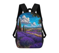 sinyumoney Lavender Fields Dreamscape Sacs À Dos Imprimés En 3D Pour Enfants, Sacs D'école Tendance Pour Garçons, Élèves Du Primaire Et Du Collège 17inch