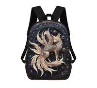sinyumoney Legend Nine Tailed Fox Sac À Dos Scolaire Pour Filles Et Garçons, Sac À Dos Avec Poche, Sac À Dos Tendance Pour Enfants 17inch