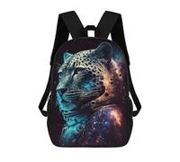 sinyumoney Leopard Astronaut Galaxy Art Print 17inch Sac À Dos Scolaire Imprimé En 3D Pour Enfants, Style Décontracté Et Tendance, Idéal Pour Les Voyages Et Les Études.