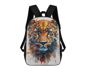 sinyumoney Leopard Face Art Print Sacs À Dos 17 Pouces Pour Enfants, Sacs D'école Imprimés En 3D Pour Élèves Du Primaire Et Du Collège, Garçons Et Filles