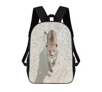 sinyumoney Leopard in Clear Water Sacs À Dos Imprimés En 3D Pour Enfants 17inch Sacs À Dos Tendance Et Décontractés Pour La Journée, Sacs De Voyage, Sacs À Dos D'extérieur Pour Garçons Et Filles