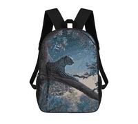 sinyumoney Leopard in Moonlit Tree Sac À Dos Scolaire Imprimé En 3D Pour Garçons Et Filles, Sac À Dos Pour Enfants, Sac De Voyage 17inch