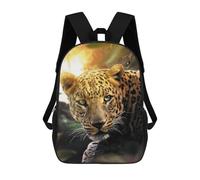 sinyumoney Leopard in The Wild -2 Sacs À Dos Pour Enfants, Cartables 3D Personnalisés Pour Garçons Et Filles, Grands Sacs À Dos Scolaires Décontractés 17inch