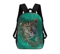 sinyumoney Leopard in Turquoise Water Sacs À Dos Imprimés En 3D Pour Enfants, Sacs D'école Tendance Pour Garçons, Élèves Du Primaire Et Du Collège 17inch
