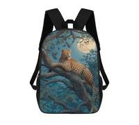 sinyumoney Leopard Moonlit Tree Rest -1 Sacs À Dos Pour Enfants, Sac À Dos Scolaire Imprimé En 3D Pour Enfants, Sac À Dos De Voyage, Sac À Livres Pour Enfants 17inch Sac D'école