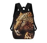 sinyumoney Leopard Portrait Sac À Dos Scolaire Pour Filles Et Garçons, Avec Poche, Sac À Dos Tendance Pour Enfants 17inch