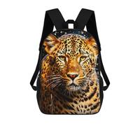 sinyumoney Leopard Portrait Wild Beauty Sac À Dos Imprimé 3D Pour Enfants, Sac À Dos Léger Pour Écoliers Et Écoliers, Sac À Goûter Pour La Crèche 17inch