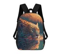 sinyumoney Leopard Reflection in Water Sacs À Dos Imprimés En 3D Pour Enfants, Sacs D'école Tendance Pour Garçons, Élèves Du Primaire Et Du Collège 17inch