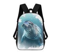 sinyumoney Leopard Seal Watercolor Sacs À Dos Imprimés En 3D Pour Enfants, Sacs D'école Tendance Pour Garçons, Sacs De Voyage, Sacs Scolaires Pour Élèves Du Primaire 17inch
