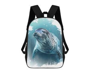 sinyumoney Leopard Seal Watercolor Sacs À Dos Imprimés En 3D Pour Enfants, Sacs D'école Tendance Pour Garçons, Sacs De Voyage, Sacs Scolaires Pour Élèves Du Primaire 17inch