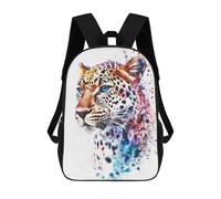 sinyumoney Leopard Watercolor Art Sacs À Dos Imprimés En 3D Pour Enfants, Sacs D'école Tendance Pour Garçons, Sacs De Voyage, Sacs Scolaires Pour Élèves Du Primaire 17inch