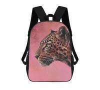 sinyumoney Leopard Wildlife Art Print-2 Sac À Dos Imprimé En 3D, Sac D'école Décontracté Et Tendance Pour Enfants, Sac D'école Pour Garçons, Collégiens 17inch