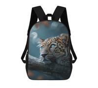 sinyumoney Leopard with Blue Eyes on Branch 17inch Sac À Dos Scolaire Imprimé En 3D Pour Enfants, Style Décontracté Et Tendance, Idéal Pour Les Voyages Et Les Études.