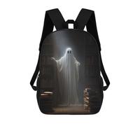 sinyumoney Library Ghost Sac À Dos Enfant, Cartable Imprimé En 3D Pour Garçons Et Adolescents 17inch