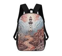 sinyumoney Lighthouse in The Clouds Sac À Dos Scolaire Imprimé En 3D Pour Garçons Et Filles, Sac À Dos Pour Ordinateur Portable Pour Enfants/étudiants/adultes 17inch